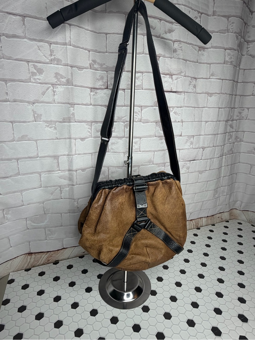 Neiman Marcus Made in Italy Leather Hobo Shoulder Bag